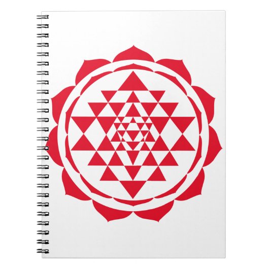 Mooie Saraswati Yantra voor groei en vrede Notitieboek (Voorkant)