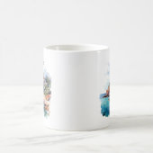 Mooie Sardinië Italië Waterverf Reizen Koffiemok (Center)