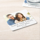 Mooie Save the Date foto Kartonnen Onderzetters (Schuin)