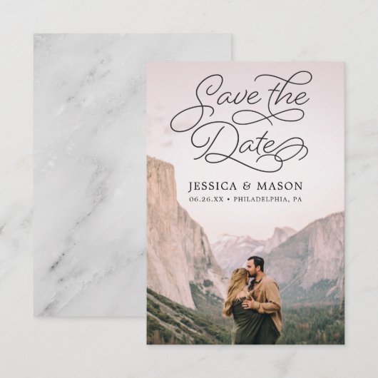 Mooie Save the Date Kaart - Save The Dates (Voorkant / Achterkant)