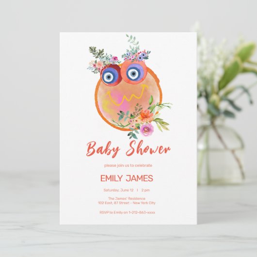 Mooie Save the Planet Baby Shower Uitnodiging (Staand voorkant)