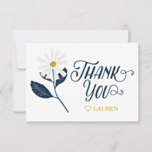 Mooie Scandi Daisy Persoonlijke Dankkaart