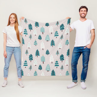 Mooie Scandinavische Kerstboom Mok Fleece Deken