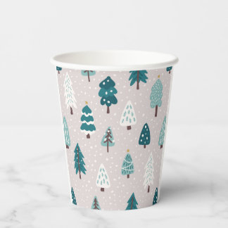 Mooie Scandinavische Kerstboom Mok Papieren Bekers