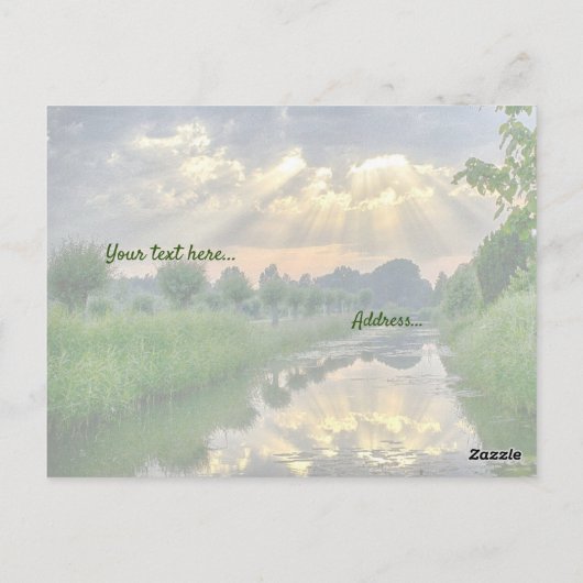 Mooie Scène Bijbel Bericht Aangepaste Tekst Briefkaart (Achterkant)