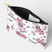 Mooie Schaatsmeisje Eenhoorn Roller Schaats Patroo Etui (Open)