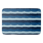 Mooie schaduwen van blauw in grote stripes badmat (Voorkant)