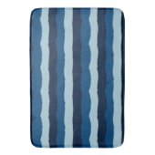 Mooie schaduwen van blauw in grote stripes badmat (Voorkant Verticaal)