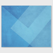 Mooie schaduwen van blauw met gelaagde achtergrond cadeaupapier (Vlak)