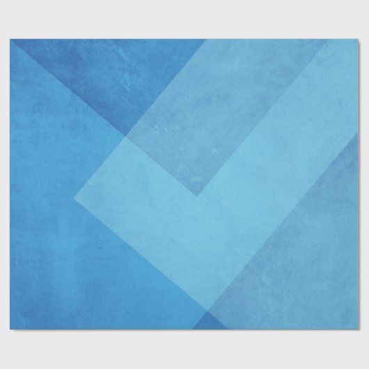 Mooie schaduwen van blauw met gelaagde achtergrond cadeaupapier (Vlak)