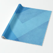 Mooie schaduwen van blauw met gelaagde achtergrond cadeaupapier (Uitgerold)