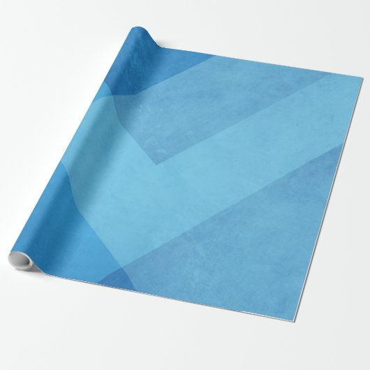 Mooie schaduwen van blauw met gelaagde achtergrond cadeaupapier (Uitgerold)