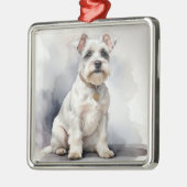 MOOIE SCHANUZER PUPPY HOND METALEN ORNAMENT (Links)