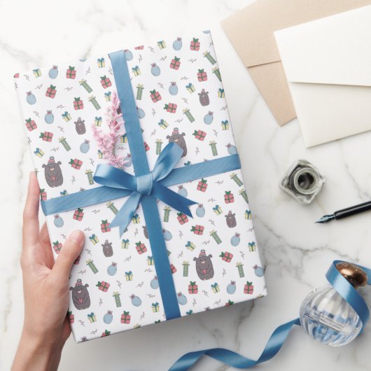 Mooie Schattige Beer Dier Theme Gift Cadeaupapier (Geschenken)