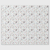 Mooie Schattige Beer Dier Theme Gift Cadeaupapier (Vlak)