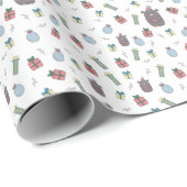 Mooie Schattige Beer Dier Theme Gift Cadeaupapier (Rol Hoek)