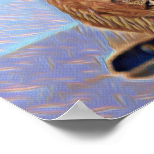 Mooie schattige katblauwe ogen poster (Hoek)