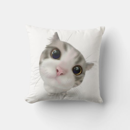 Mooie Schattige Kittencartoon Kussen (Voorkant)
