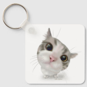 Mooie Schattige Kittens Cartoon Sleutelhanger