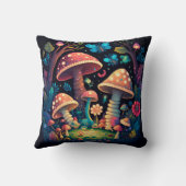 Mooie schattige magische paddenstoelen kussen (Achterkant)