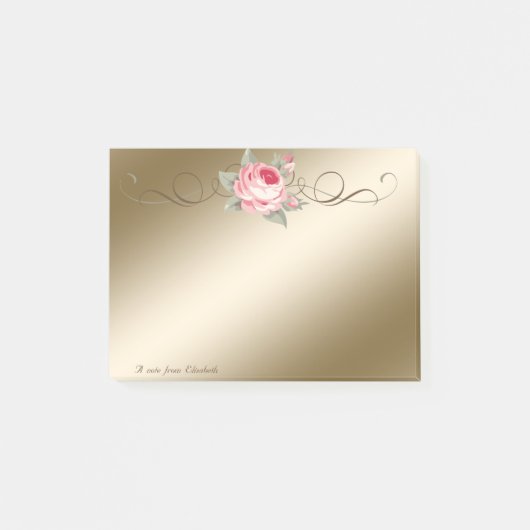 Mooie Schattige Stijlvolle Elegante Roos Post-it® Notes (Voorkant)