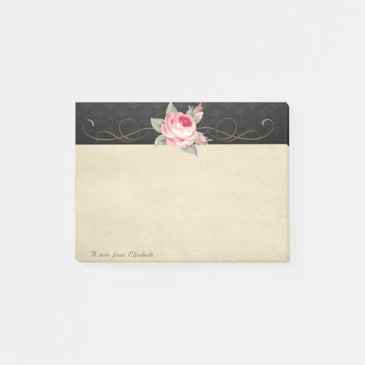 Mooie Schattige Stijlvolle Elegante Roos Post-it® Notes (Voorkant)