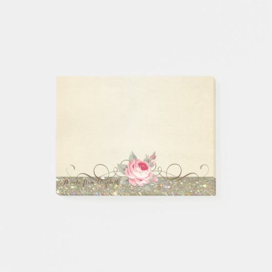 Mooie Schattige Stijlvolle Elegante Roos Post-it® Notes (Voorkant)