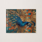 Mooie Schattigee Boho pauw vogel Legpuzzel (Horizontaal)