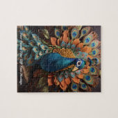 Mooie Schattigee Boho pauw vogel Legpuzzel (Horizontaal)