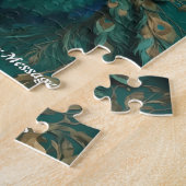 Mooie Schattigee Boho pauw vogel Legpuzzel (Zijkant)