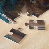 Mooie Schattigee Boho pauw vogel Legpuzzel (Zijkant)