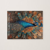 Mooie Schattigee Boho pauw vogel Legpuzzel (Horizontaal)