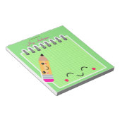 Mooie Schattigee Groene Leraar Waardering Notitieblok (Schuin)