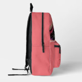 Mooie Schattigee Kitten Custom Monogram Script Naa Bedrukte Rugzak (Links)