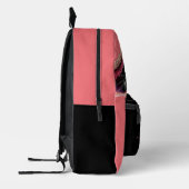 Mooie Schattigee Kitten Custom Monogram Script Naa Bedrukte Rugzak (Links)