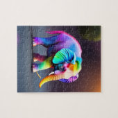 Mooie Schattigee kleurrijke olifant Legpuzzel (Horizontaal)