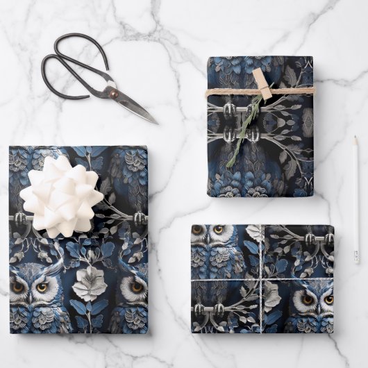 Mooie Schattigee minimalistische uil Inpakpapier Vel (Voorkant)