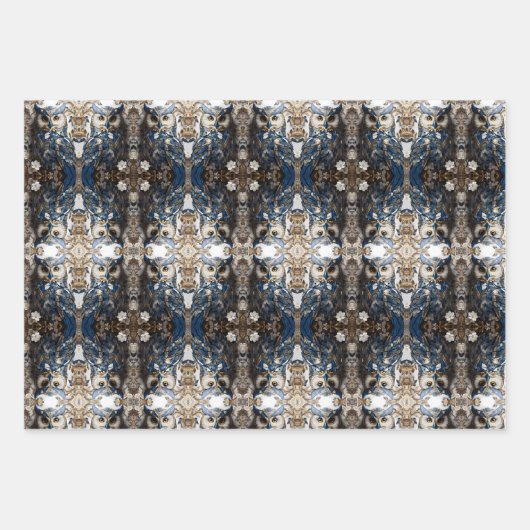 Mooie Schattigee minimalistische uil Inpakpapier Vel (Voorkant 2)