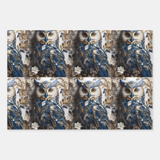 Mooie Schattigee minimalistische uil Inpakpapier Vel (Voorkant)