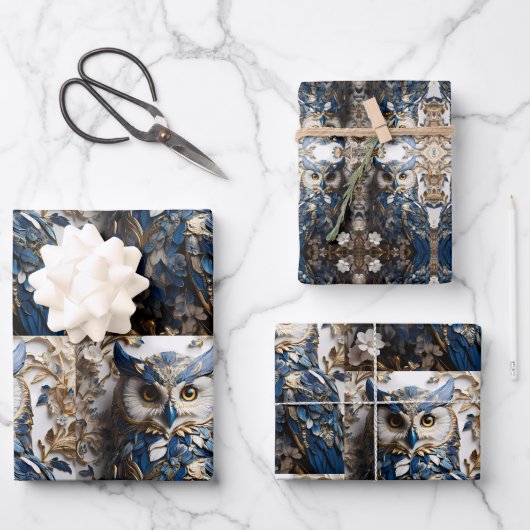 Mooie Schattigee minimalistische uil Inpakpapier Vel (Voorkant)