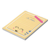 Mooie Schattigee Oranje leraar waardering Notitieblok (Linkerzijde)