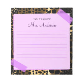 Mooie Schattigee Paarse van het bureau van de doce Notitieblok