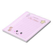 Mooie Schattigee Roze Leraar Waardering Notitieblok (Linkerzijde)