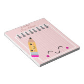 Mooie Schattigee Roze Leraar Waardering Notitieblok (Schuin)