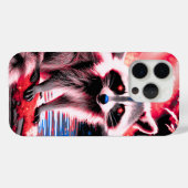 Mooie Schattigee Wasbeer Rode Sparkle Eyes Bossen Case-Mate iPhone Case (Achterkant (horizontaal))