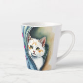 Mooie Schattigee Waterverf Cat Collectie Latte Mok (Rechts)