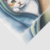 Mooie Schattigee Waterverf Cat Collectie Tissuepapier (Detail)