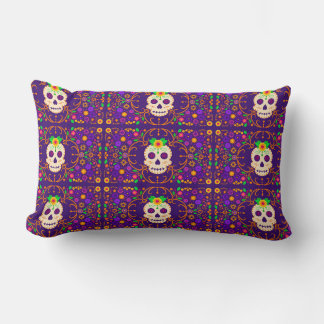 Mooie schedel met bloemen Día de los Muertos Kussen