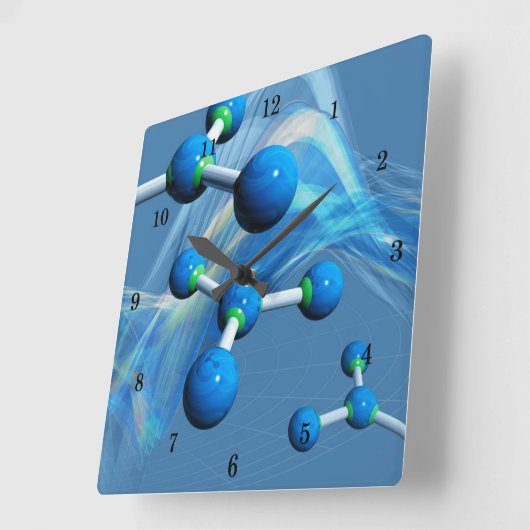 Mooie scheikundige wandklok (Hoek)