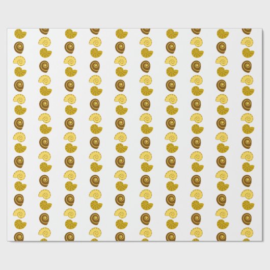 Mooie schelp arrangement op cadeaupapier (Vlak)